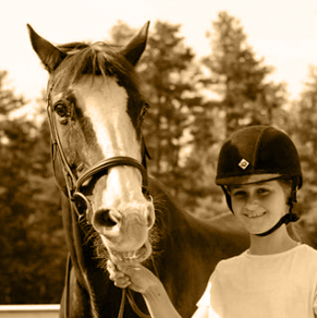 Horseback riding at Camp Robin Hood